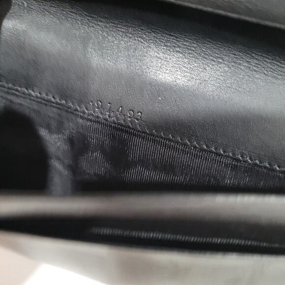 Hunting World Black Wallet Long Checkbook Card Holder Leather Bifold Italian - Picture 8 of 11